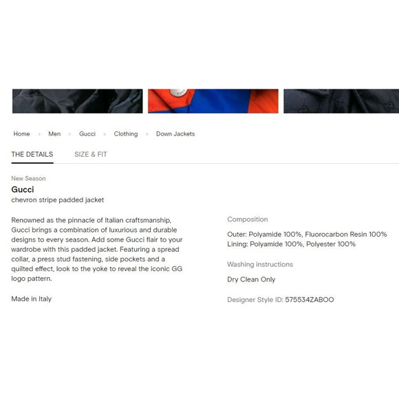 GUCCI GG 54 EU/ XL US Zaboo Ripstop Lightweight Quilted Chevron Jacket NWT $2800 - Picture 3 of 11